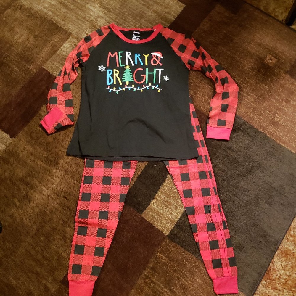 Pajamas  XS   Ladies  Benaive 100% Cotton   Red and Black